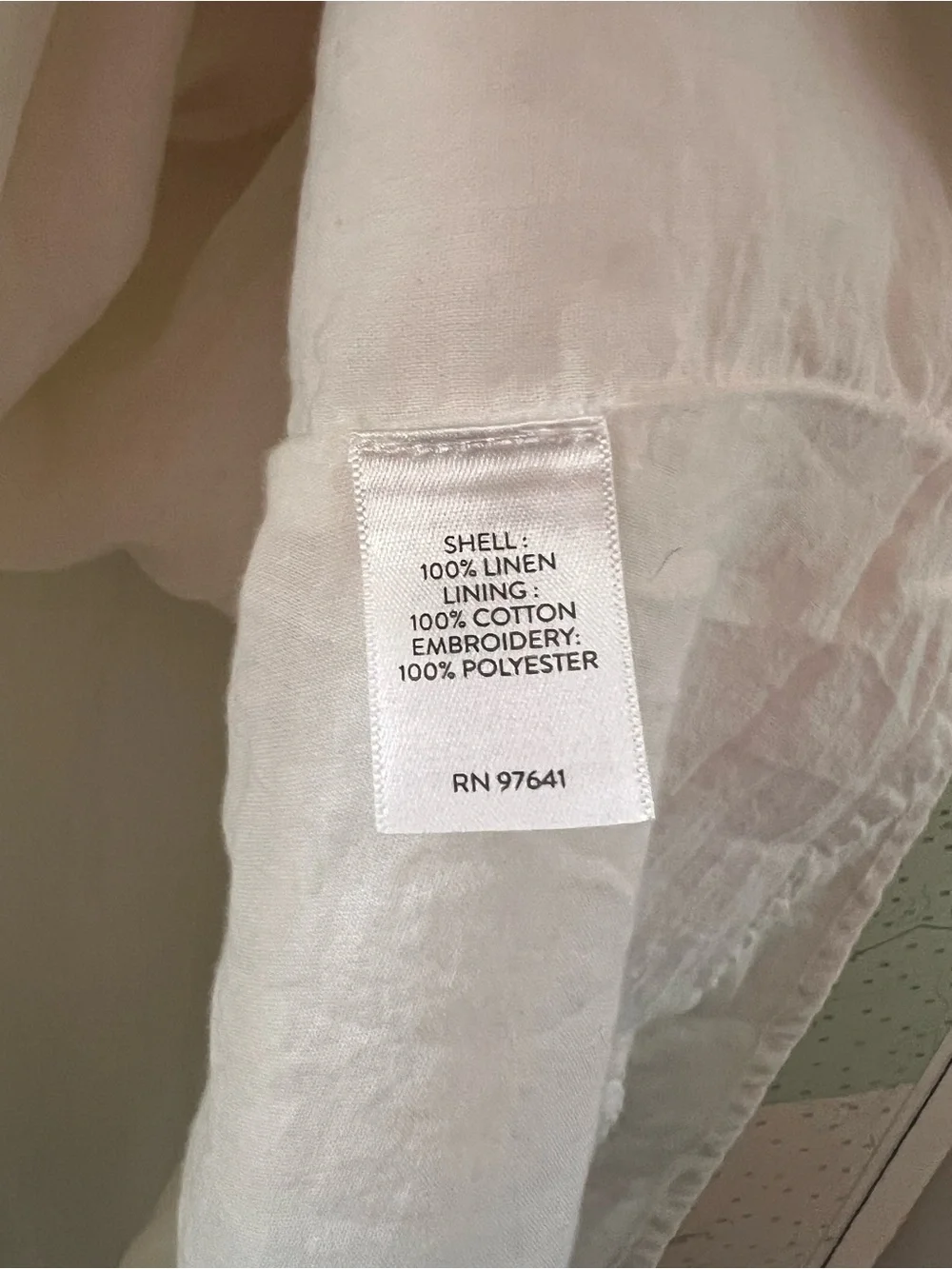 Pure Jill Elements White Linen Embroidered Sleeveless Dress XL Boho Cottagecore - Picture 6 of 12